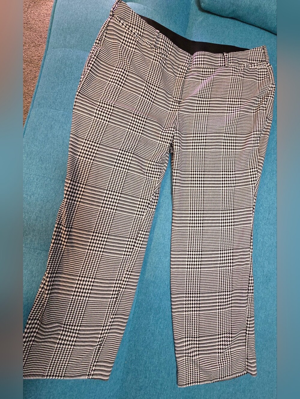 Lane Bryant Houndstooth Pants US WOMENS PLUS SIZE 22 STRETCH WAIST EUC